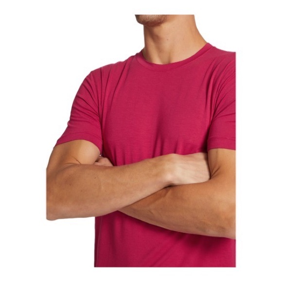 ✨🌟👕Giorgio Armani Viscose Crewneck T-Shirt 🔥 Size: 50 COLOR: Pink - Picture 4 of 7